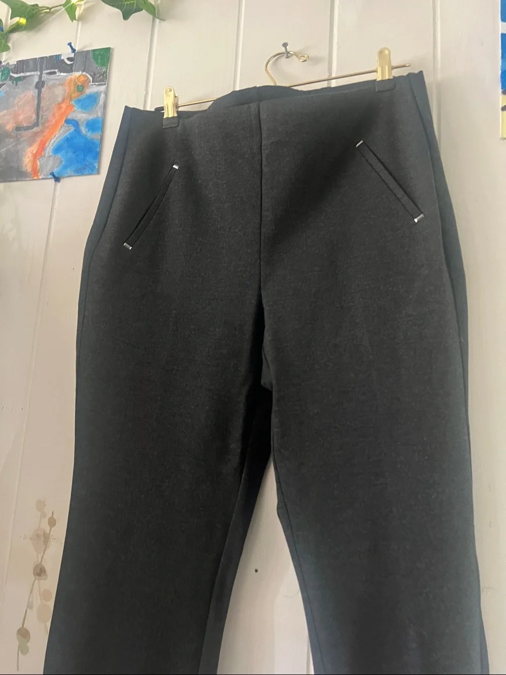 💕❤️🔥 chico's Juliet Trim Detail Ponte Ankle Pants10r - Picture 5 of 5